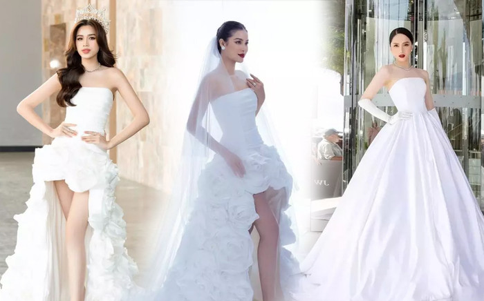Khi hoa hậu đụng hàng váy cưới: Đỗ Thị Hà liệu có vượt mặt 'queen quốc dân' Phạm Hương, Hương Giang? Ảnh 2