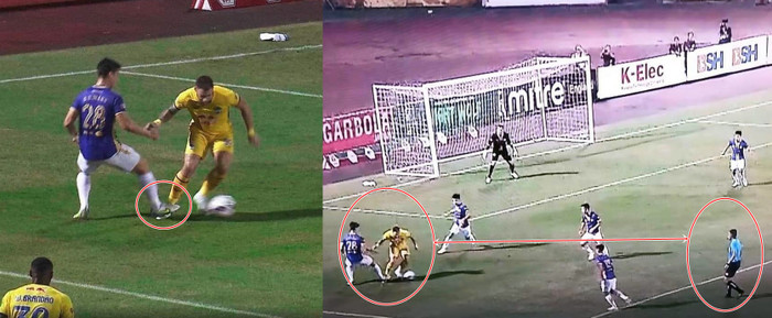 Lý lẽ của Ban trọng tài VFF là trọng tài Ngô Duy Lân nói do hai cầu thủ mang cùng giày trắng.