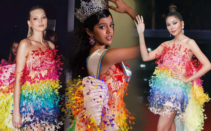 Chị em thân thiết của Kim Duyên tại Miss Supranational mặc đồ đạo nhái của NTK Việt Nam Ảnh 2
