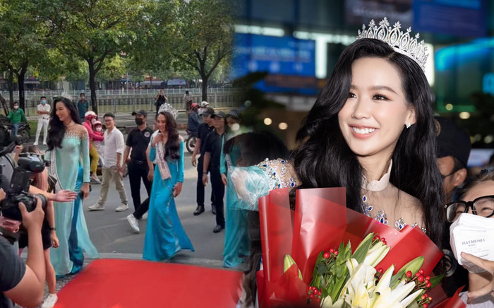 Á hậu Bảo Ngọc đáp trả vụ lấn lướt Hoa hậu Mai Phương: 'Không để ý ai đi trước hay sau' Ảnh 2