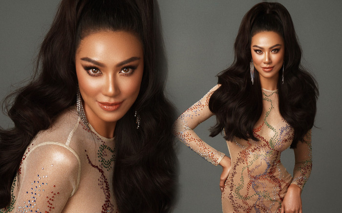 Kim Duyên khiến fan đỏ mặt với màn khoe dáng trong bộ váy xuyên thấu tận tâm can Ảnh 2