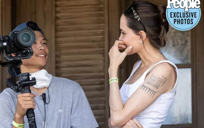 Angelina Jolie và cậu con trai nuôi người Việt Pax Thiên rất ăn ý khi làm việc trên phim trường Ảnh 2