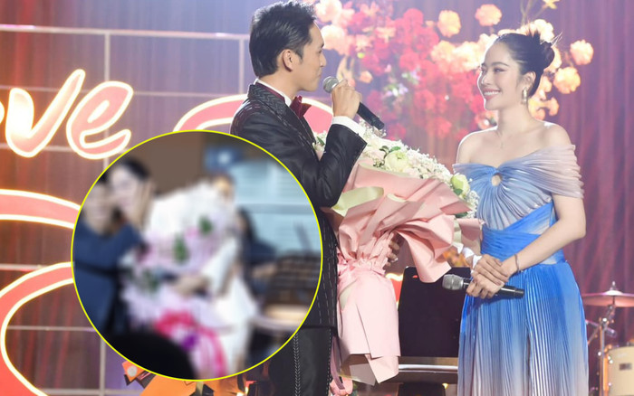 Bạch Công Khanh thái độ ra mặt khi chứng kiến Nam Em được khán giả tặng hoa, áp má trên sân khấu Ảnh 2