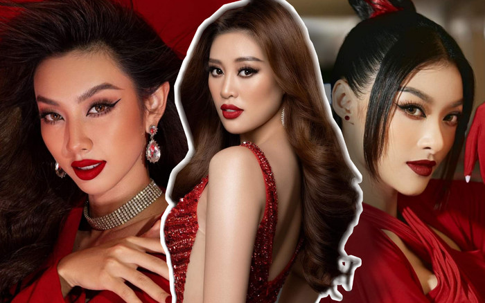 Nhan sắc 'keo lỳ, tái châu' của các nàng hậu Việt trong màu son đỏ quyền lực Ảnh 2