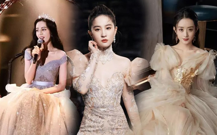 Khi mỹ nhân Hoa ngữ diện váy công chúa: Lưu Diệc Phi quyền quý, Địch Lệ Nhiệt Ba như cô dâu Ảnh 2