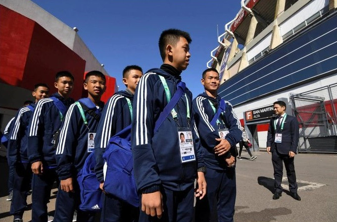 Đội Lợn rừng trở nên nổi tiếng sau vụ bị mắc kẹt trong hang động Tham Luang. Ảnh: Reuters.