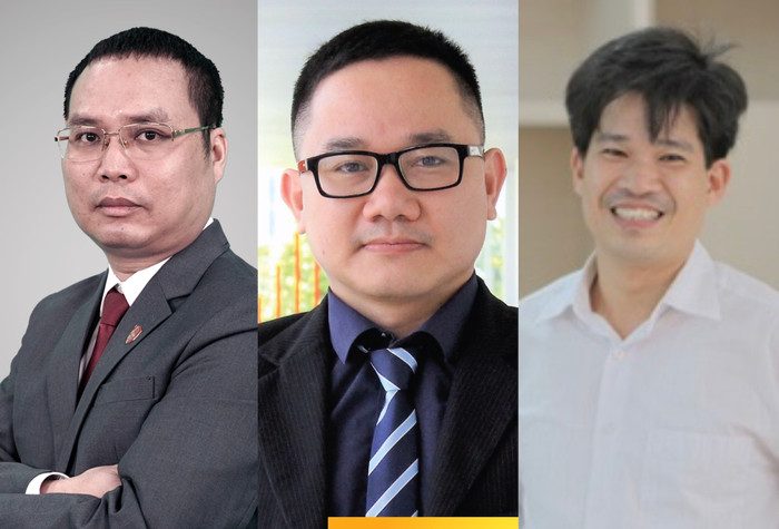 Từ trái sang phải, PGS Nguyễn An Thịnh, PGS Trần Đức Tân và PGS Phan Văn Nhâm.