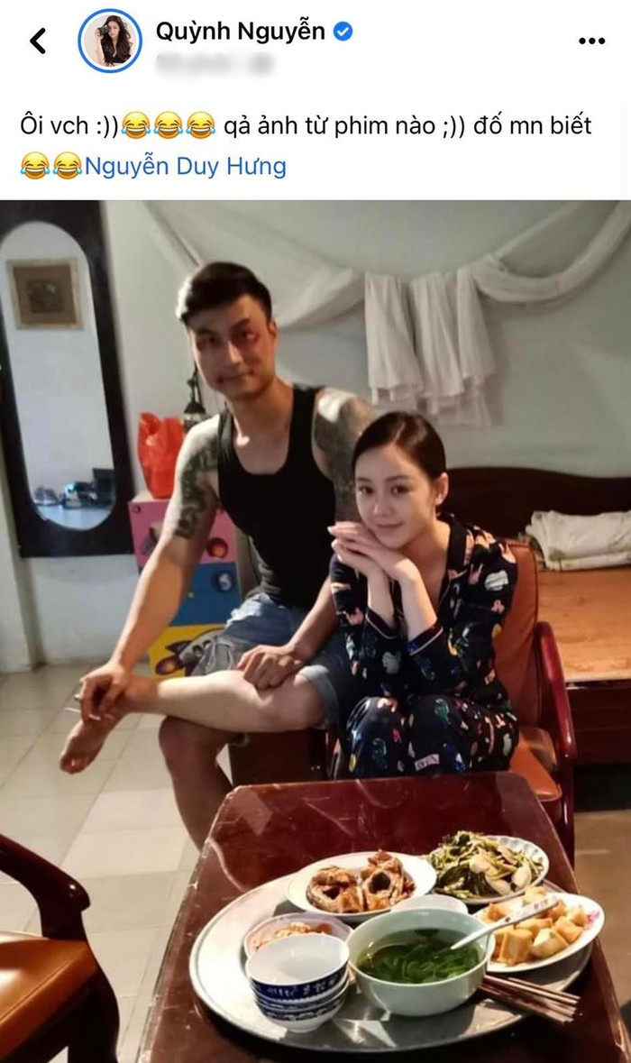 Quỳnh Kool chia sẻ lại kỷ niệm khi đóng chung với Duy Hưng trong Quỳnh Búp Bê trên trang Facebook cá nhân.