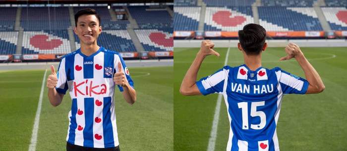 Đoàn Văn Hậu lần đầu đến Hà Lan vào năm 2019. Anh ra mắt CLB mới với hình ảnh cầu thủ không có hình xăm.