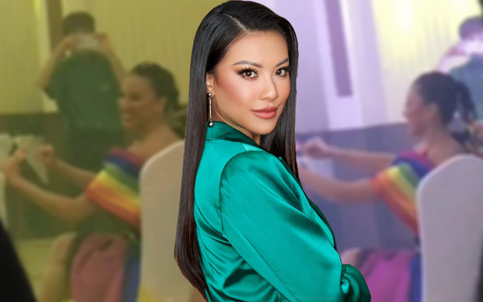 Phát hiện Á hậu Kim Duyên 'quậy tung nóc' khi nghe 'Vũ điệu cồng chiêng' của Tóc Tiên vang lên! Ảnh 2