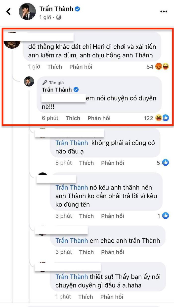 Trấn Thành than khổ để 'dằn mặt' vợ, đáp trả ngay bình luận khiếm nhã: 'Để người khác xài tiền dùm' Ảnh 5