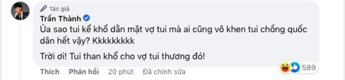 Trấn Thành than khổ để 'dằn mặt' vợ, đáp trả ngay bình luận khiếm nhã: 'Để người khác xài tiền dùm' Ảnh 4