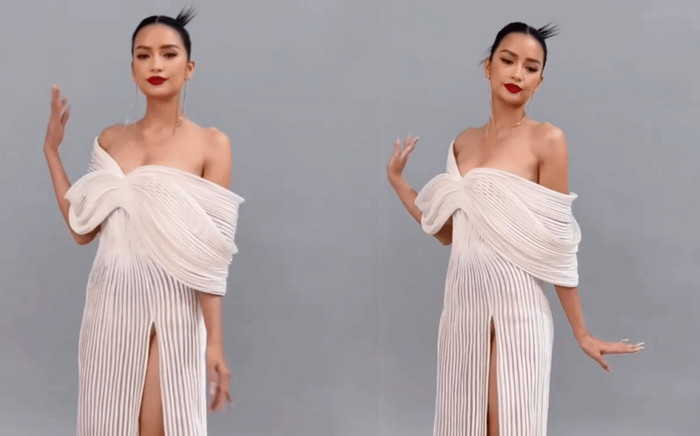 Nhảy quá sung, Hoa hậu Ngọc Châu lại suýt hớ hênh khi diện váy xẻ tà hiểm hóc Ảnh 2