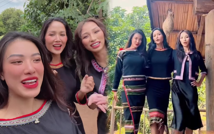 'Người đẹp biển' Bảo Ngọc mặc đồ Ê Đê, nhảy 'uốn éo' tại đám cưới em trai H'Hen Niê Ảnh 2