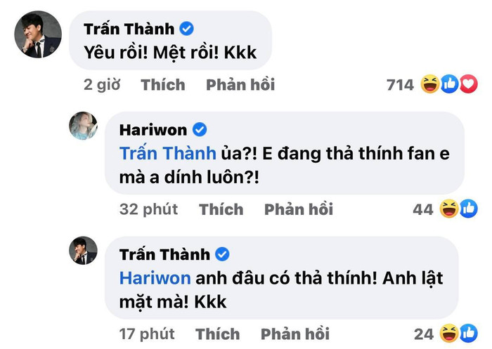 Hari Won đăng tải trạng thái đầy 'mùi thính', Trấn Thành để lại bình luận gây chú ý Ảnh 2