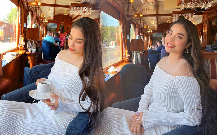 Phạm Hương khoe ảnh đón sinh nhật trên tàu, gây lóa mắt với nhẫn kim cương 'siêu to khổng lồ' Ảnh 2