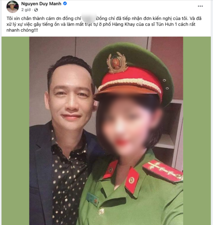 Bài đăng của ca sĩ Duy Mạnh giữa lùm xùm xoay quanh đêm nhạc của Tuấn Hưng.  