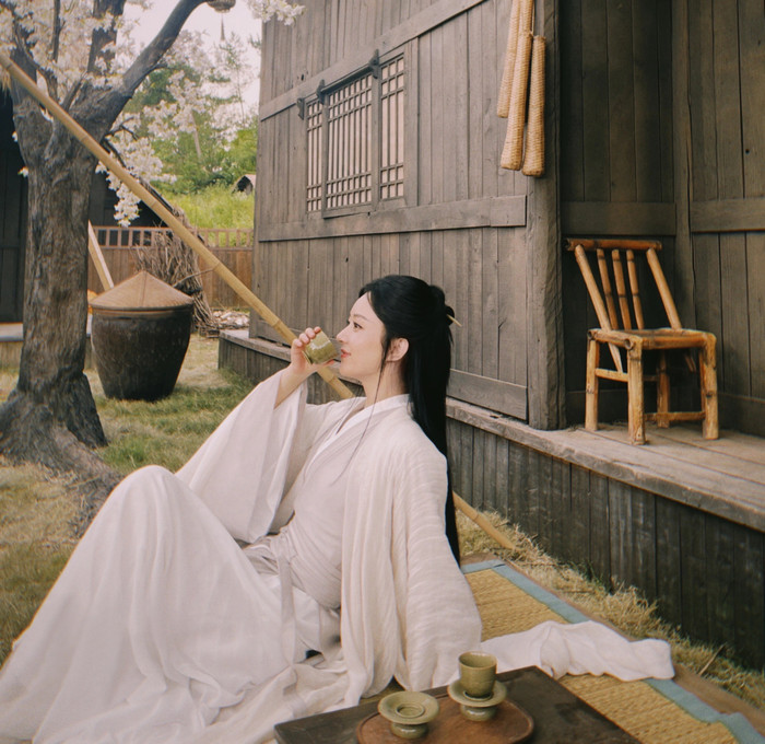 Triệu Lệ Dĩnh đang bận rộn trên phim trường Dữ Phượng Hành. 