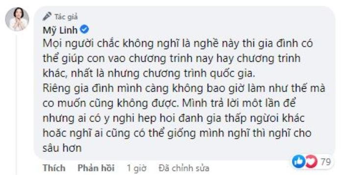 Diva Mỹ Linh lên tiếng bênh vực Mỹ Anh khi con gái bị netizen chê 'không có thực tài' trên sân khấu lớn Ảnh 2