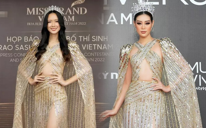 Á hậu Bảo Ngọc 'đụng hàng' với Hoa hậu Khánh Vân: Cao hơn 10cm vẫn lép vế toàn tập Ảnh 2