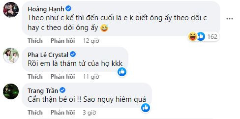 Người mẫu Hoàng Hạnh, ca sĩ Pha Lê, cựu người mẫu Trang Trần đều bày tỏ sự lo lắng cho Diệp Lâm Anh