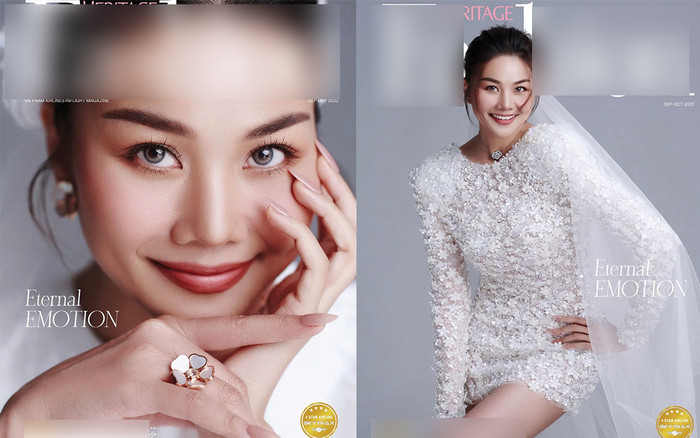 Thanh Hằng hóa cô dâu tháng 9 trên bìa tạp chí, khoe vẻ đẹp rạng rỡ tuổi 39 Ảnh 2
