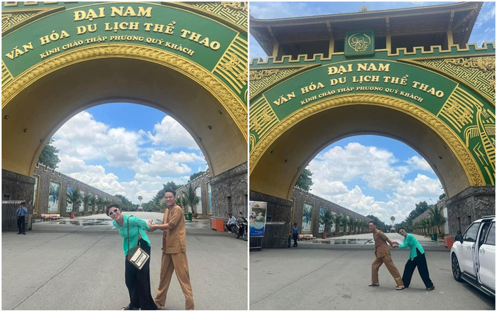 Trang Khàn tạo dáng phản cảm chụp ảnh ở KDL Đại Nam 'cà khịa' bà Phương Hằng Ảnh 2