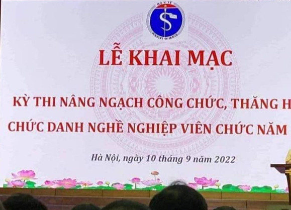 Làm rõ vụ sử dụng logo 'lạ' trong kỳ thi của Bộ Y tế Ảnh 1