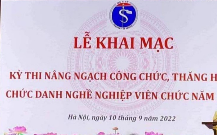Làm rõ vụ sử dụng logo 'lạ' trong kỳ thi của Bộ Y tế Ảnh 2