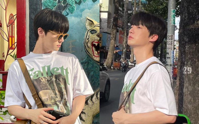 Chồng cũ Goo Hye Sun - Ahn Jae Hyun 'pose' 1001 kiểu ảnh trên đường phố TP. HCM Ảnh 2