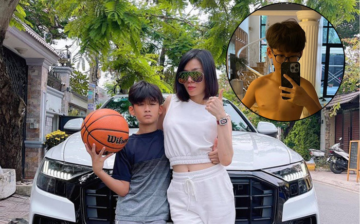 Con trai Lệ Quyên 11 tuổi đã có bạn gái, khoe múi bụng giống mẹ Ảnh 2