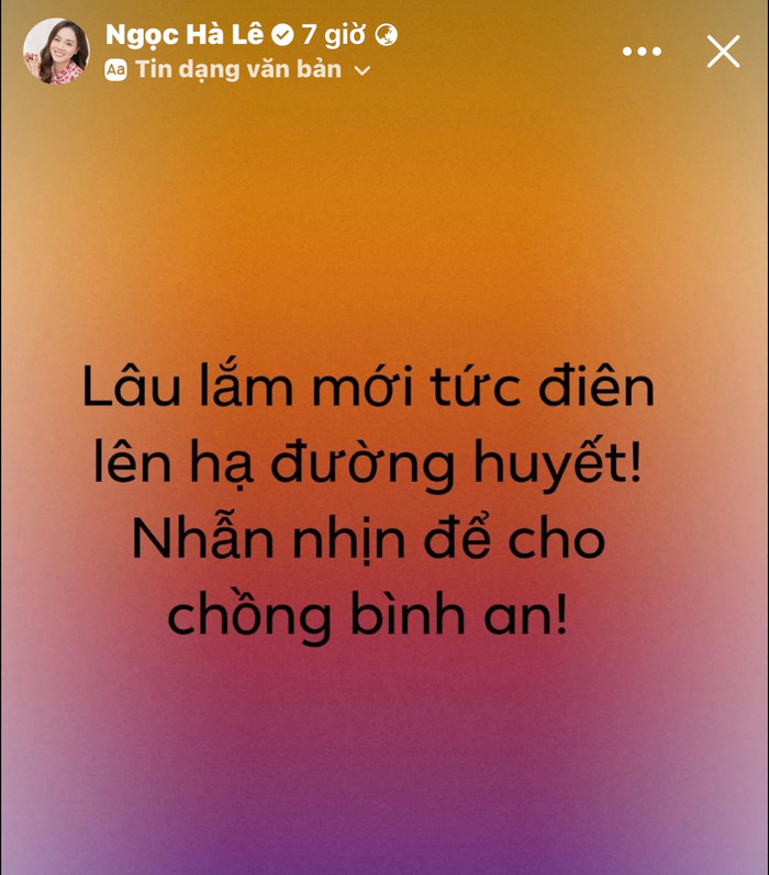 Bà xã NSND Công Lý 'tức điên' đến mức 'hạ đường huyết', chuyện gì đây? Ảnh 1