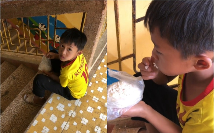 Clip: Nam sinh 'fan cứng' số 10 Công Phượng, ăn ngấu nghiến nắm cơm trắng để dành khiến ai cũng xót xa Ảnh 2