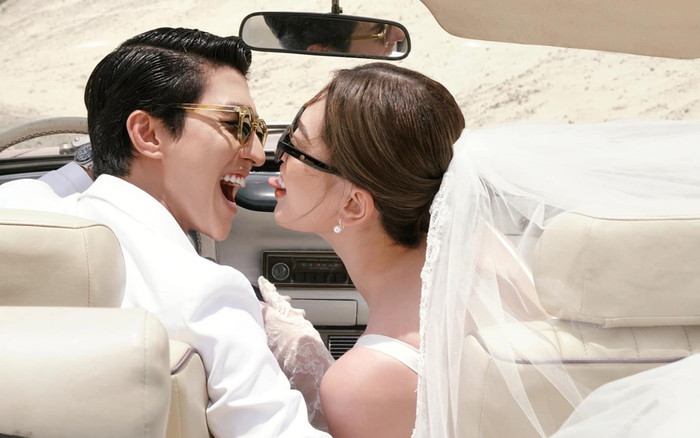 Bình An đăng tải loạt ảnh cưới với Phương Nga nhưng 'bàn tay hư' của nam diễn viên khiến netizen chú ý Ảnh 2