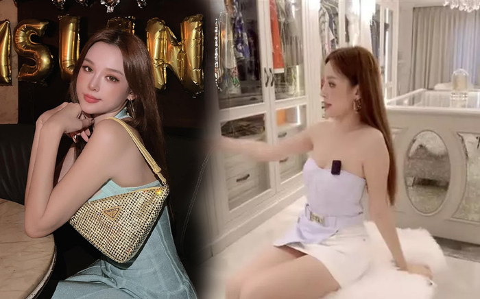 'Choáng ngợp' với phòng thay đồ trong biệt thự 80 tỷ của Huyền Baby: Không thiếu bộ sưu tập nào Ảnh 2