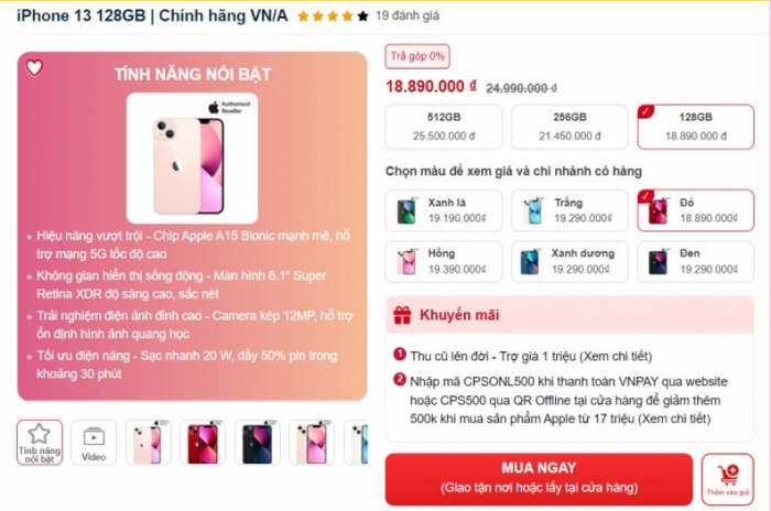 iPhone 13 siêu sale đến hơn chục triệu đồng Ảnh 3