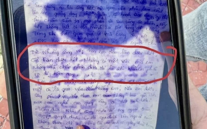 Phát hiện thi thể cô giáo mất tích sau tiết dạy cuối cùng và mảnh giấy nghi thư tuyệt mệnh bên cạnh Ảnh 2