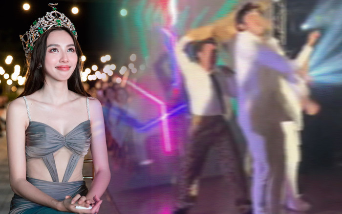 Thùy Tiên phản ứng đầy bất ngờ khi thấy Lê Dương Bảo Lâm hát nhạc remix, quăng áo trên sân khấu Ảnh 2