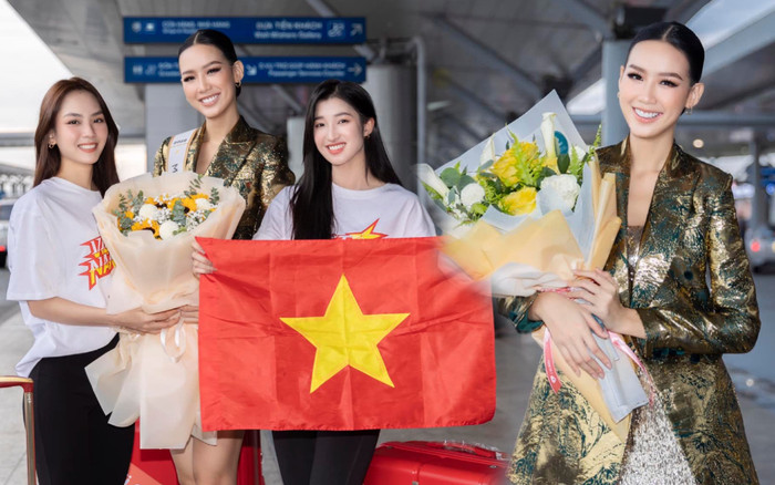 Bảo Ngọc lên đường chinh phục vương miện Hoa hậu Liên lục địa: Nổi bần bật ở sân bay với chiều cao 1m85 Ảnh 2