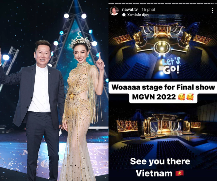 Trên các diễn đàn sắc đẹp Thái Lan đã phải trầm trồ trước sân khấu của Miss Grand Vietnam 2022, kể cả ông Nawat - chủ tịch Miss Grand International cũng đã phải đăng tải lời khen dành cho cuộc thi trên trang cá nhân của mình.