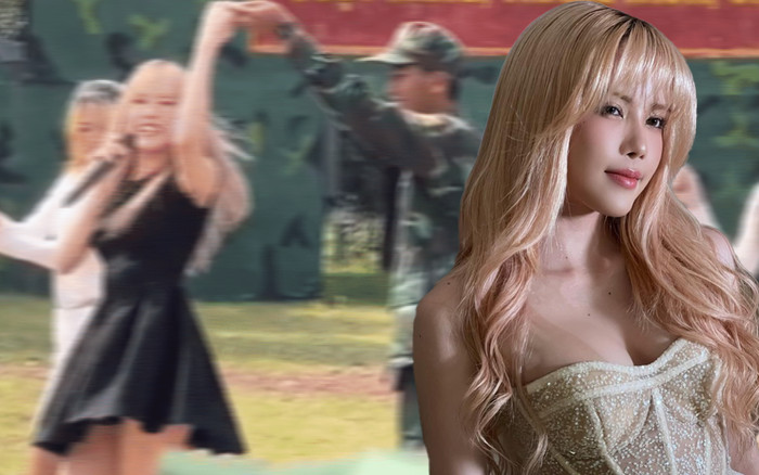 Thiều Bảo Trâm 'gây sốt' khi nắm tay nhảy nhót cùng một chiến sĩ đầy tình cảm, thu về cả triệu lượt xem Ảnh 2