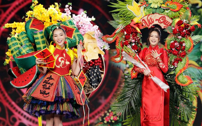 Tết cổ truyền, đám cưới miền Tây 'tràn' vào thiết kế National Costume tại Miss Grand VN: Rực rỡ sắc màu Ảnh 2
