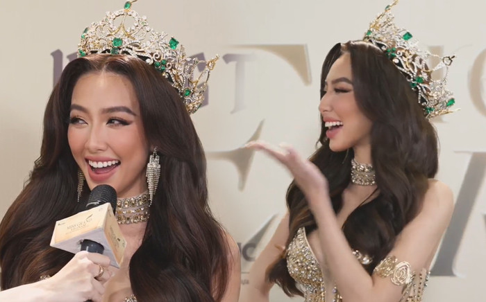 Thảm đỏ Chung khảo Miss Grand Vietnam 2022: Thùy Tiên hôn gió, tái hiện lại màn hô tên viral Ảnh 2