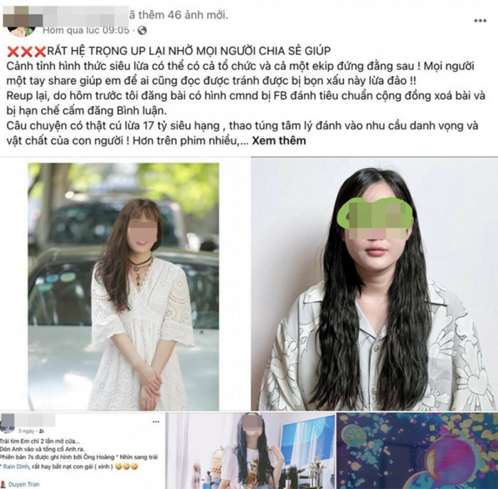 Bài đăng 'bóc phốt' tố V.A lừa đảo 17 tỷ đồng