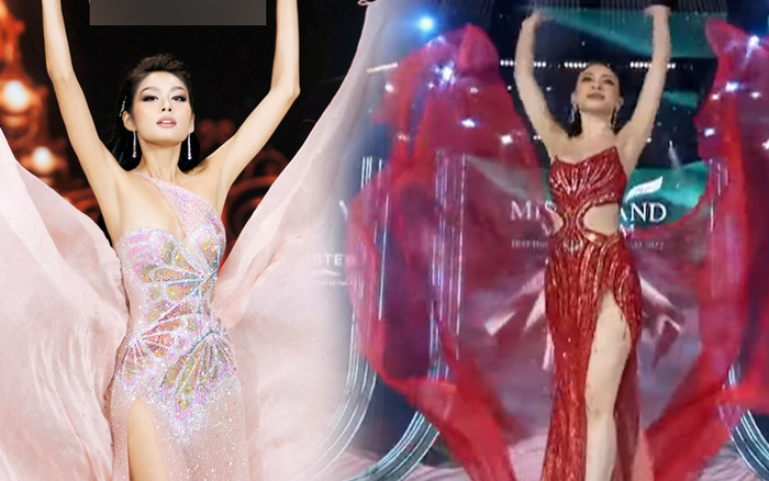Màn 'tung váy' của Á hậu Thảo Nhi Lê liên tục xuất hiện trong đêm chung khảo của Miss Grand Vietnam 2022 Ảnh 2