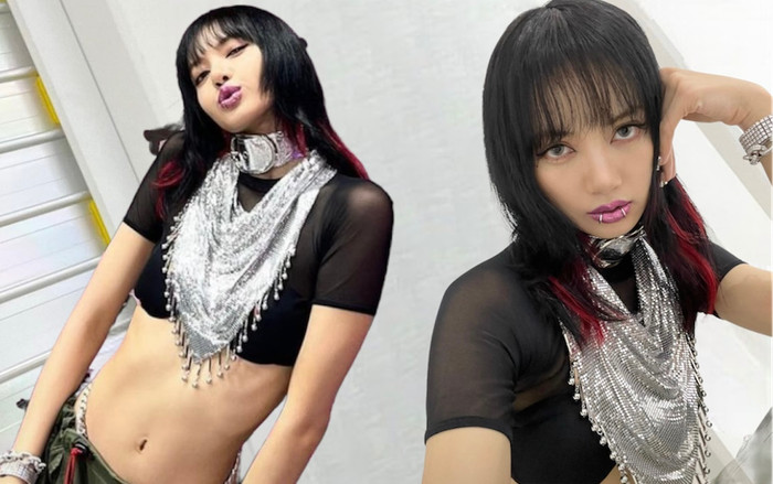 Lisa táo bạo xỏ khuyên môi, khoe eo thon gọn không mỡ thừa Ảnh 2