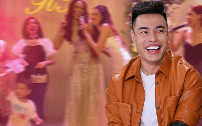 Hoa hậu Khánh Vân ca hát, 'quậy đục nước' sân khấu đám cưới, dân mạng: 'Bị lây Lê Dương Bảo Lâm rồi'! Ảnh 2