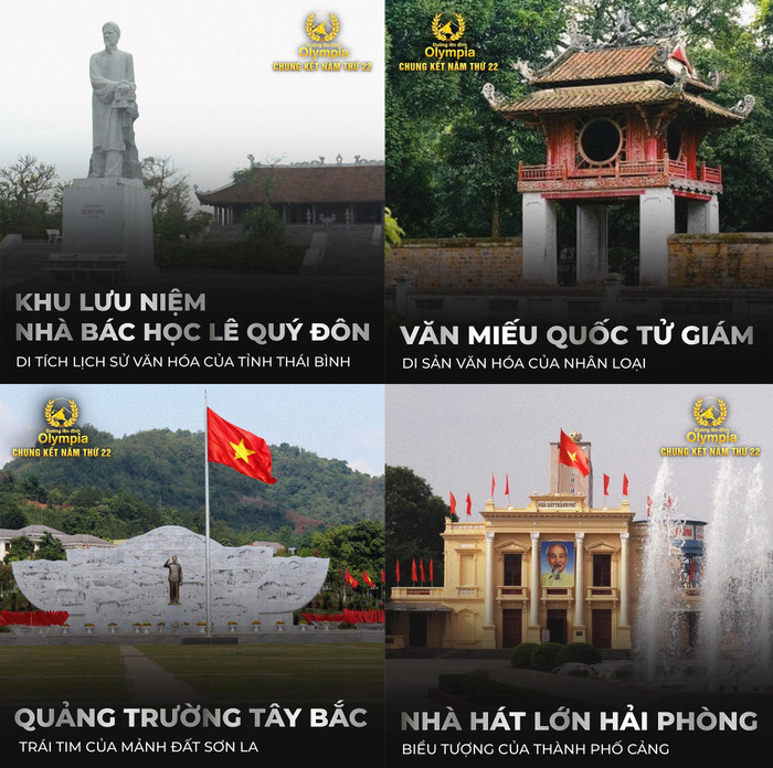 4 điểm cầu trận Chung kết Đường lên đỉnh Olympia 2022. 