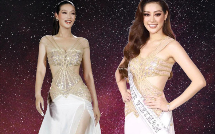 Chiếc váy cũ của Khánh Vân 'truyền vía may mắn' đến Hoa hậu Đoàn Thiên Ân Ảnh 2