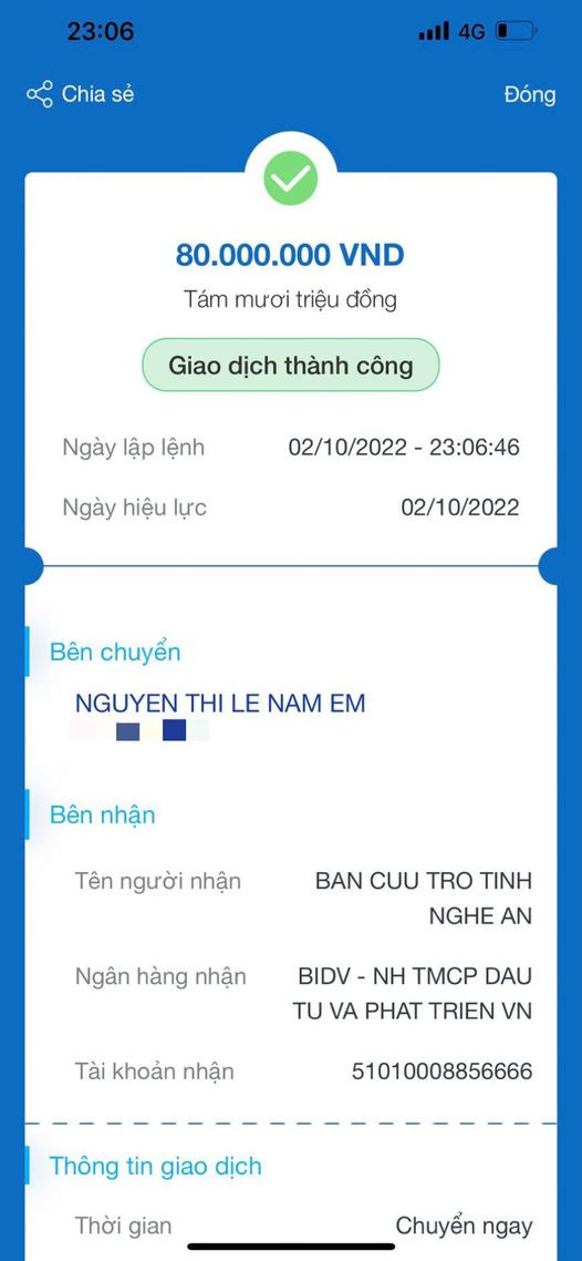 Nam Em đã kịp thời hỗ trợ bà con tại Nghệ An khắc phục hậu quả sau khi siêu bão đi qua